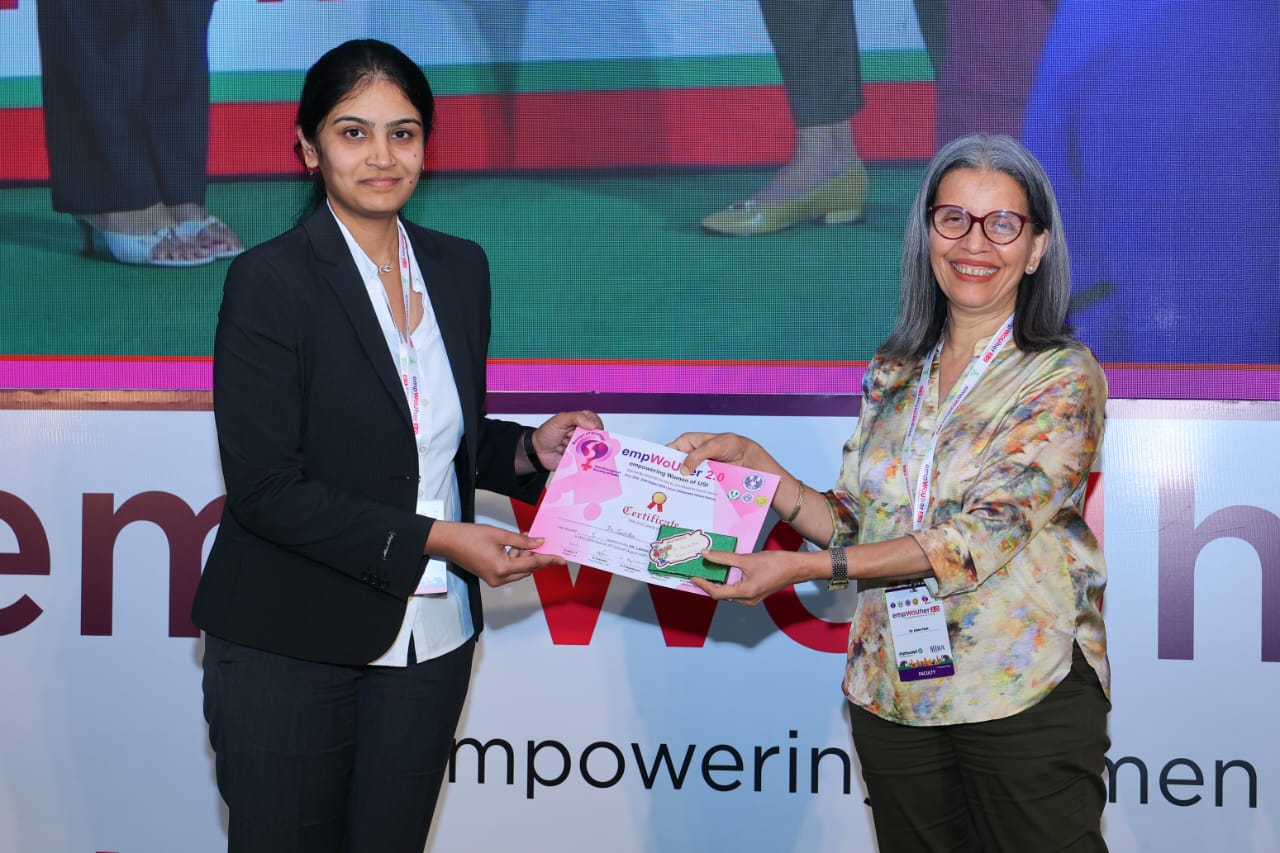 Dr. Sanhitha Purushotham receiving professional recognition